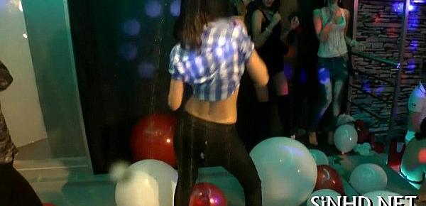  Explicit and brazen group gratifying